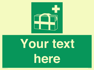 Custom sign safe condition Medical grab bag